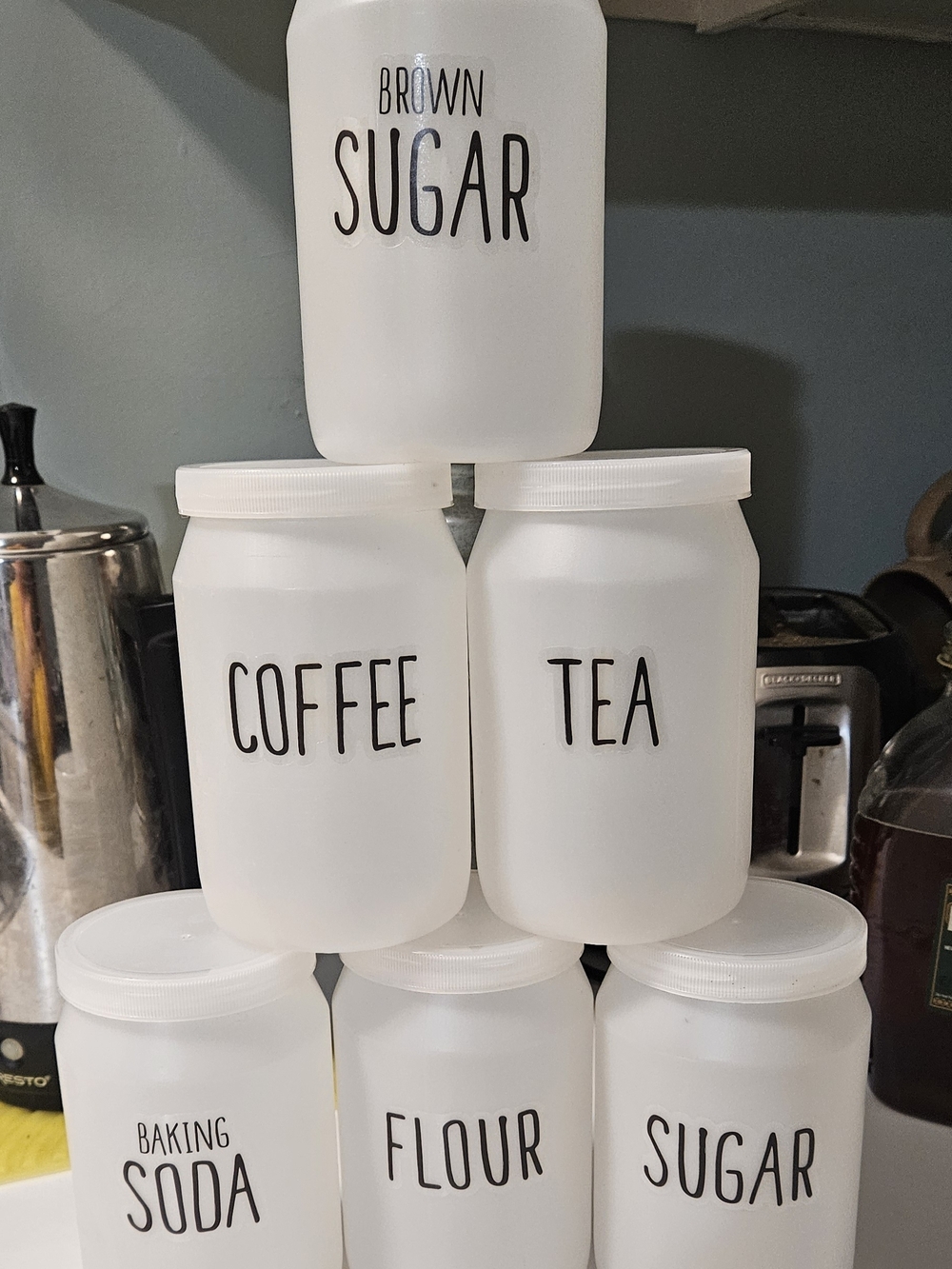 Six Homemade Canister Set